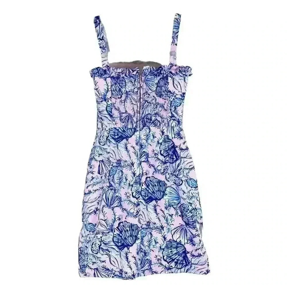Lilly Pulitzer Mini Dress Romper Floral Magnolia Lilac One Piece Zenon 00 XS XXS - Picture 7 of 16